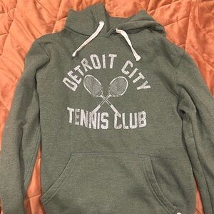 Retro brand Detroit City tennis club green hoodie